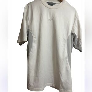 Vtg Nike Dri Fit Embroidered Center Swoosh White/Silver M Y2K Tag